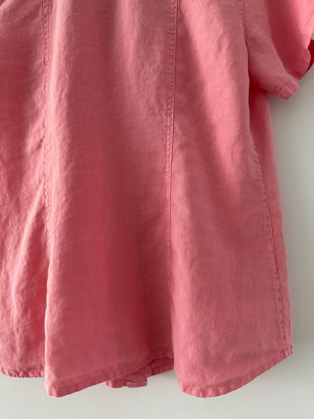 Tommy Bahama Coral Pink Short Sleeve Button-Up Shirt - Picture 8 of 8